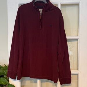 Timberland Men's Burgundy Turtleneck Sweater